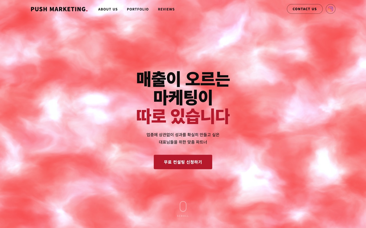 PUSH MARKETING 랜딩페이지 제작 사례